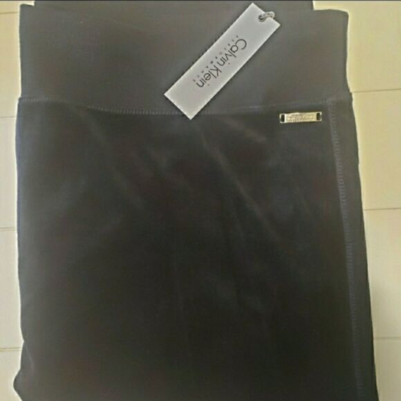 Calvin Klein Black Velvet Pants - Picture 2 of 4
